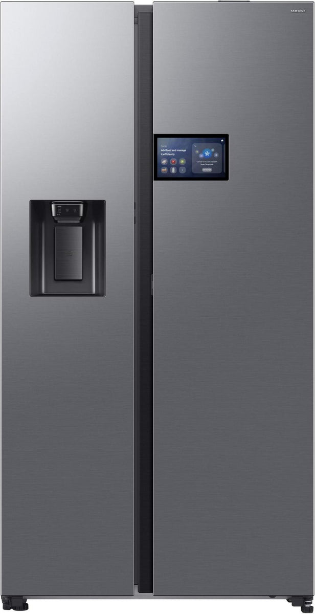 Samsung RS94F Side-by-Side mit AI Home und Wassertank, , Freistehend, Amerikanische Tür, Edelstahl, 2 Tür(en), LCD, An Tür