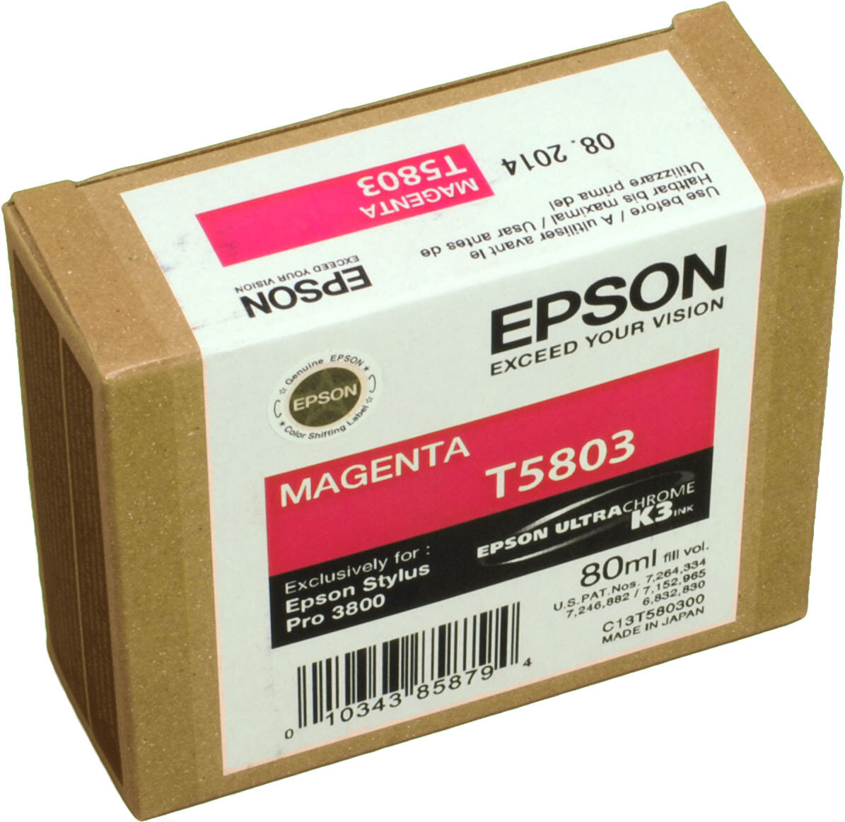 Epson Singlepack Magenta T580300, Magenta, Tinte auf Pigmentbasis, 80 ml, 1 Stück(e), Einzelpackung