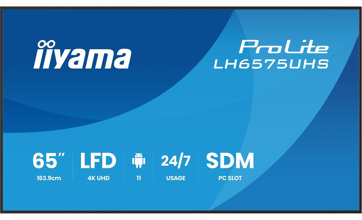 iiyama LH6575UHS-B2AG, Digital Signage Flachbildschirm, 163,8 cm (64.5