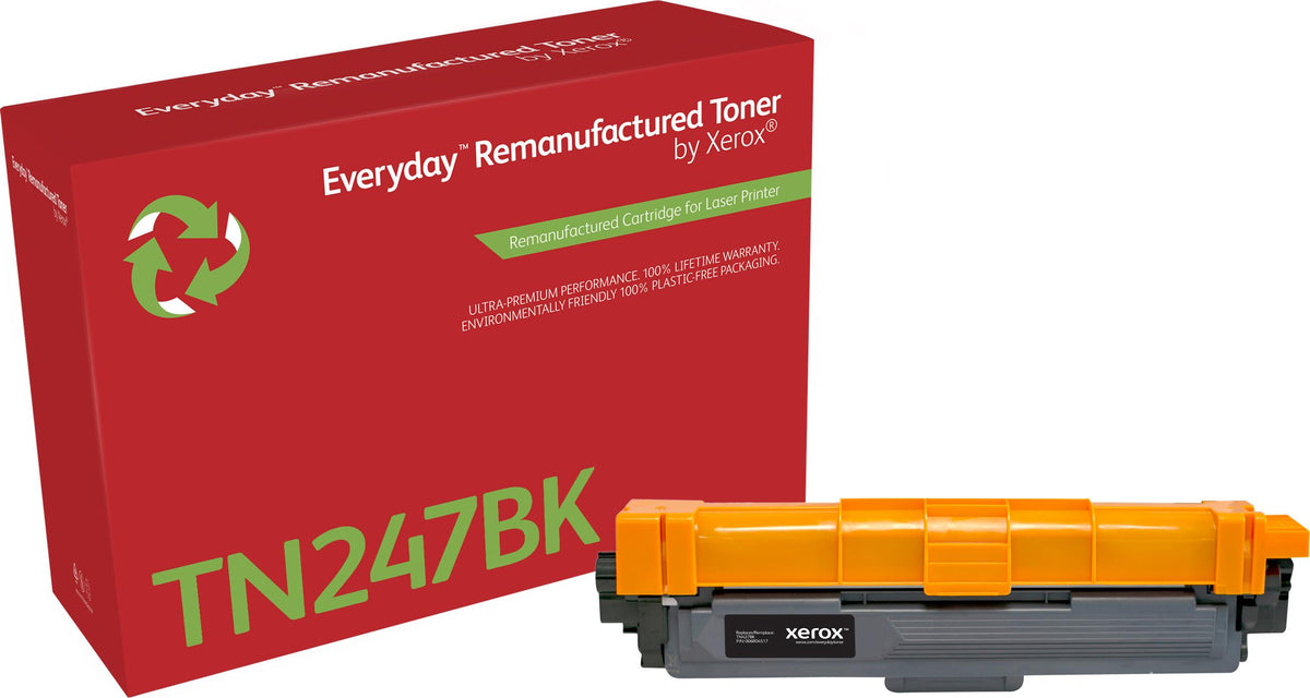 Everyday™ Schwarz wiederaufbereiteter Toner von , kompatibel mit Brother TN247BK, Hohe Kapazität, 3000 Seiten, Schwarz, 1 Stück(e)
