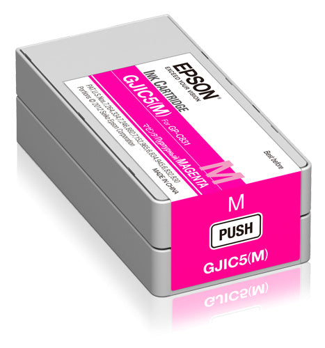 Epson GJIC5(M): Ink cartridge for ColorWorks C831 (Magenta) (MOQ=10), Magenta, Tinte auf Pigmentbasis, 32,5 ml, 1 Stück(e)