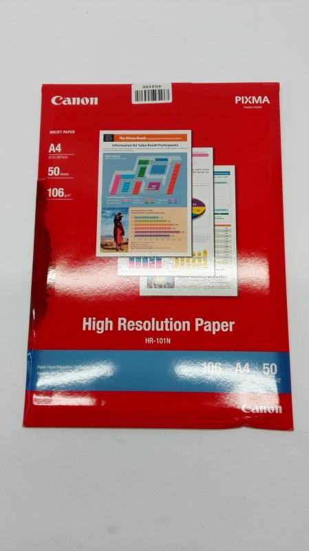 Canon HR-101N Hochauflösendes Papier A4, 50 Blatt, 110 g/cm2, 50 Blätter