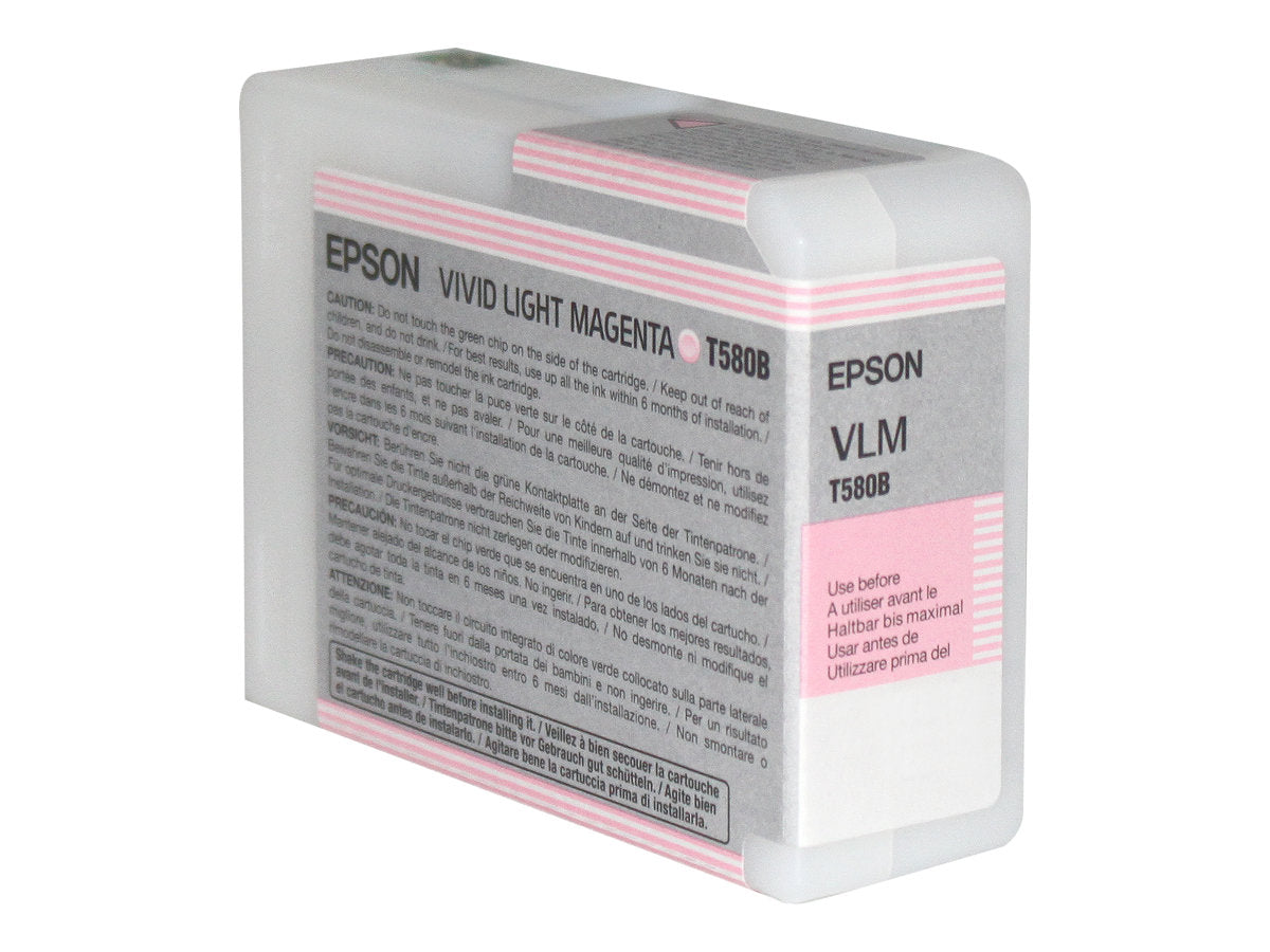 Epson Singlepack Vivid Light Magenta T580B00, Magenta, Tinte auf Pigmentbasis, 80 ml, 1 Stück(e), Einzelpackung