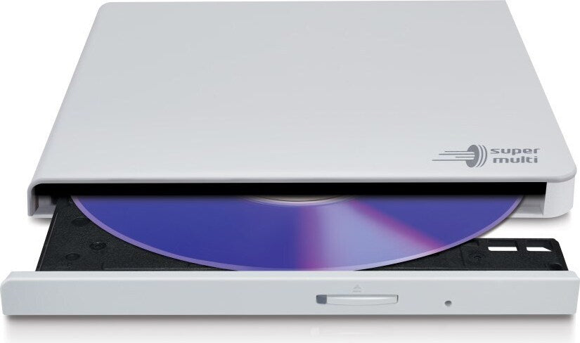 Hitachi-LG Slim Portable DVD-Brenner, Weiß, Ablage, Desktop / Laptop, DVD±RW, USB 2.0, 60000 h