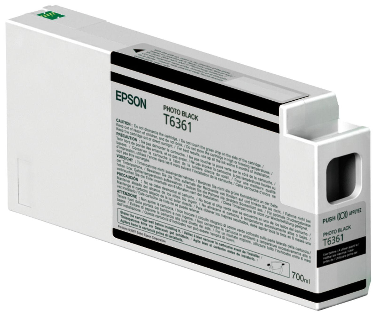 Epson Singlepack Photo Black T636100 UltraChrome HDR, 700 ml, Schwarz, Tinte auf Farbstoffbasis, 700 ml, 1 Stück(e), Einzelpackung