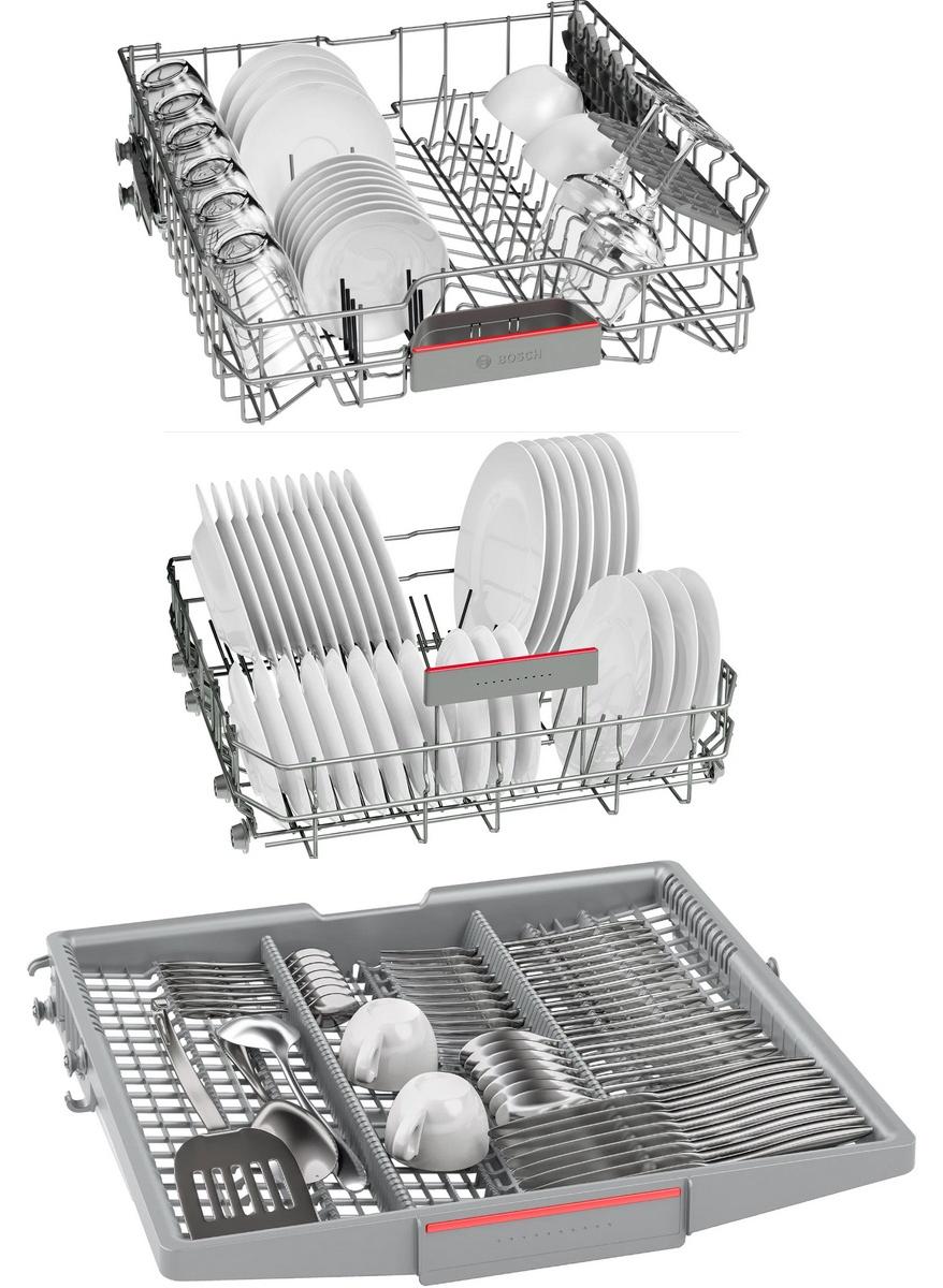 Bosch Serie 4 SMV4HVX00E, Voll integriert, Standardgröße (60 cm), Edelstahl, Tasten, 1,75 m, 1,65 m