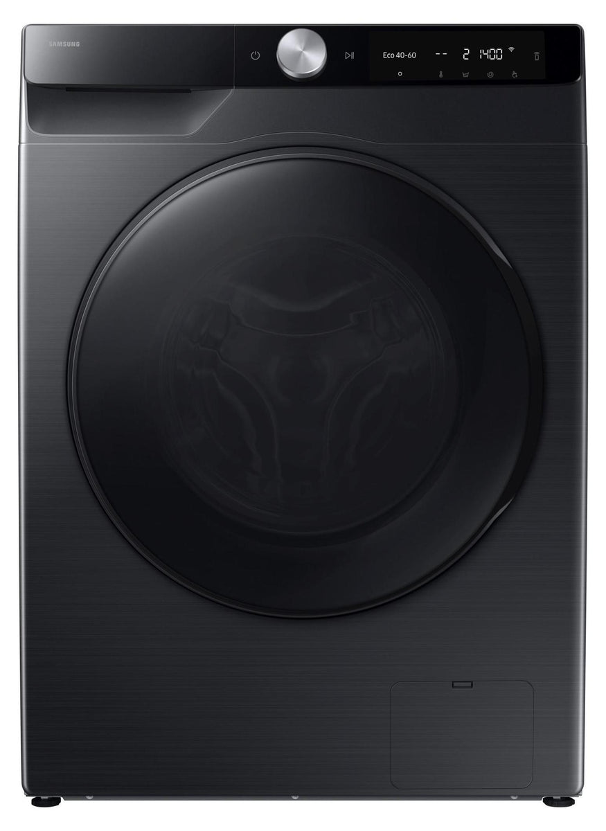 Samsung 9+5 kg WD6100D SLIM Waschtrockner, mit AI Wash und AI Ecobubble™ /A (-10%), Frontlader, Freistehend, Schwarz, Links, Schwarz, Drehregler, Berührung