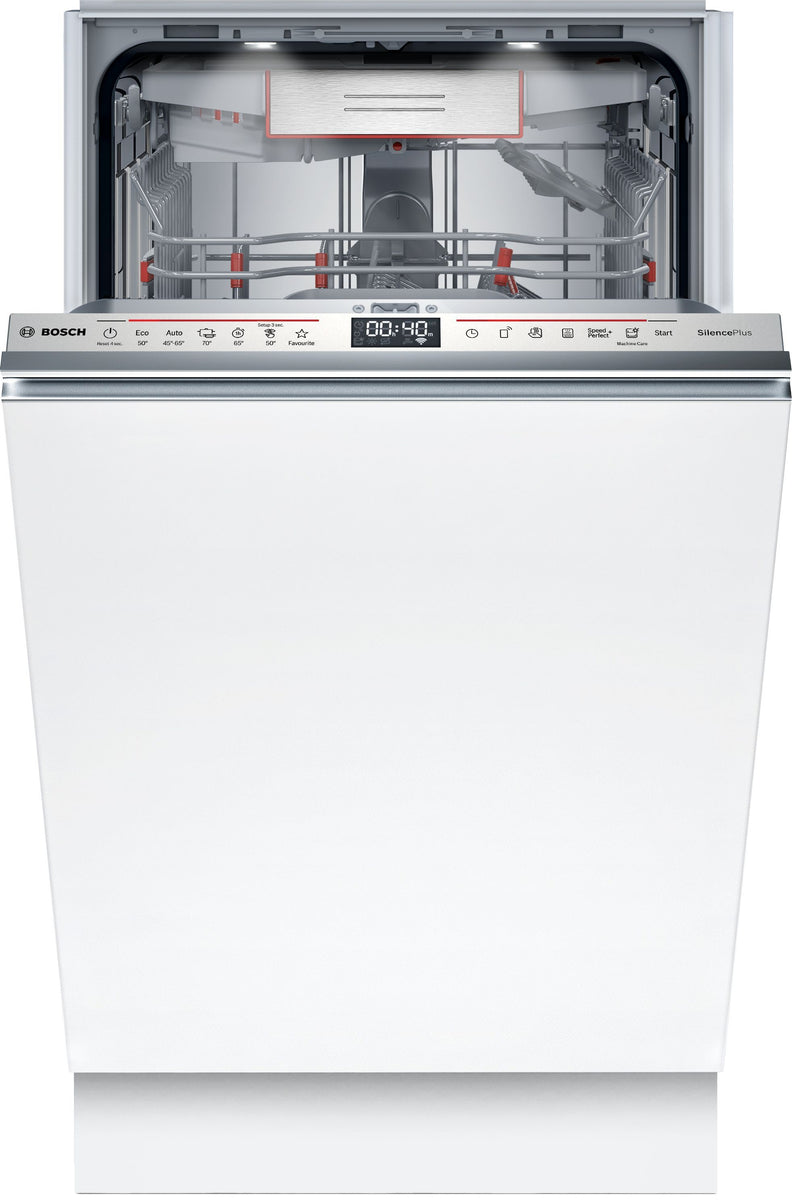 Bosch Serie 6 SPV6EMX05E, Voll integriert, Single (45 cm breit), Edelstahl, Tasten, 1,75 m, 1,65 m