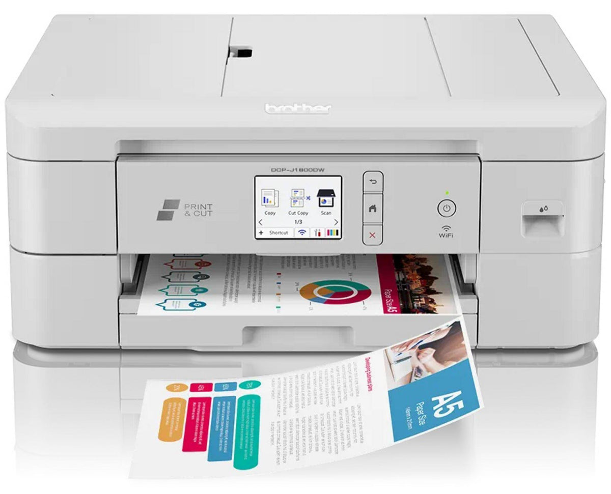 Brother DCP-J1800DWRE1, Tintenstrahl, Farbdruck, 1200 x 6000 DPI, Farbkopieren, A4, Weiß