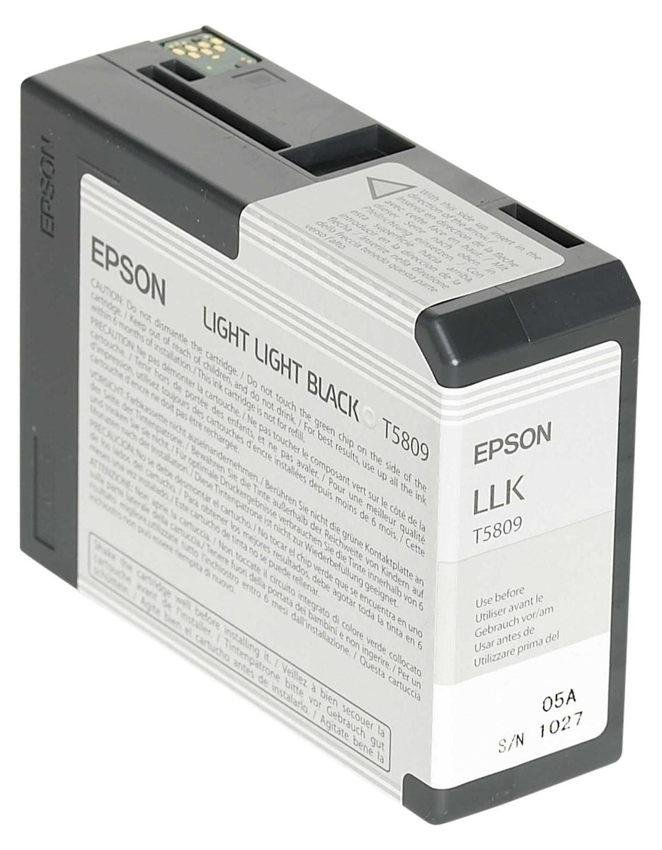 Epson Singlepack Light Light Black T580900, Schwarz, Tinte auf Pigmentbasis, 80 ml, 1 Stück(e), Einzelpackung