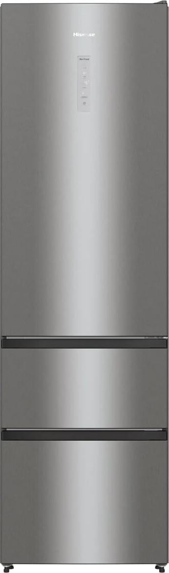 Hisense Freistehend Kühlschrank/Gefrierschrank, Edelstahl, 368 l, 368 l, SN-T, 13 kg/24h, D, Fresh Zone Fach, Grau, Edelstahl, Dunkles Grau