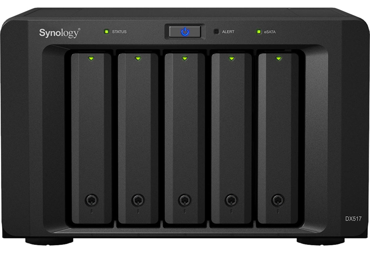Synology DX517, 0 TB, 3,91 kg, Desktop, Schwarz
