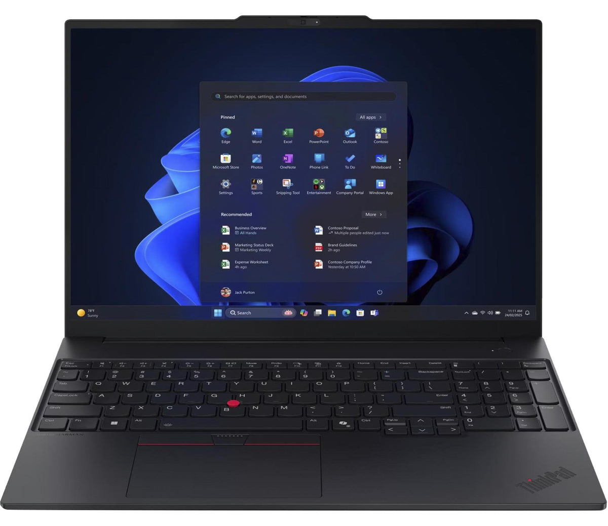 Lenovo ThinkPad E16 Gen 3 (AMD), AMD Ryzen™ 7, 3,3 GHz, 40,6 cm (16