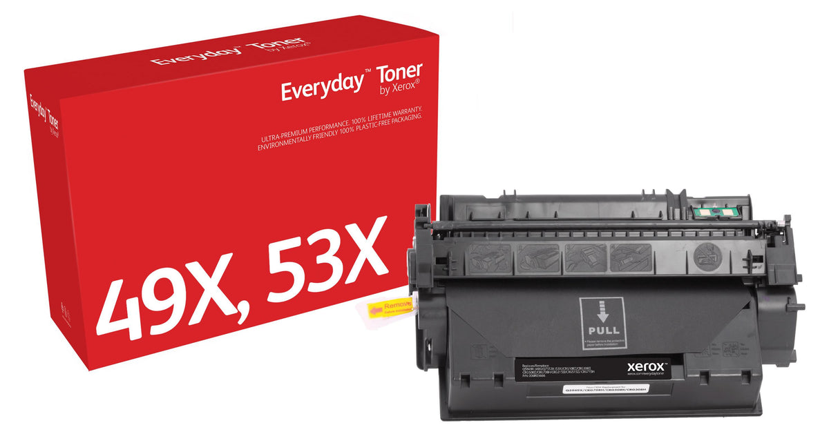 Everyday™ Schwarz Tonermodul von kompatibel mit HP 49X 53X (Q5949X/ Q7553X), Hohe Kapazität, 6000 Seiten, Schwarz, 1 Stück(e)