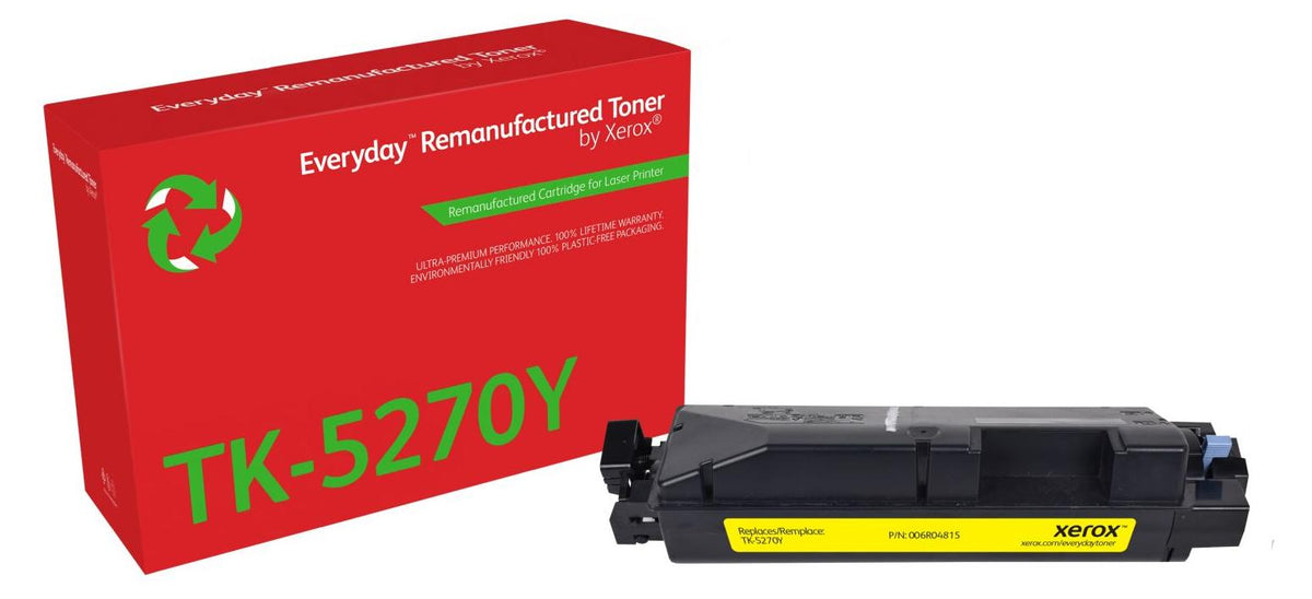 Everyday™ Gelb wiederaufbereiteter Toner von , kompatibel mit Kyocera TK-5270Y, Standardkapazität, 6000 Seiten, Gelb, 1 Stück(e)