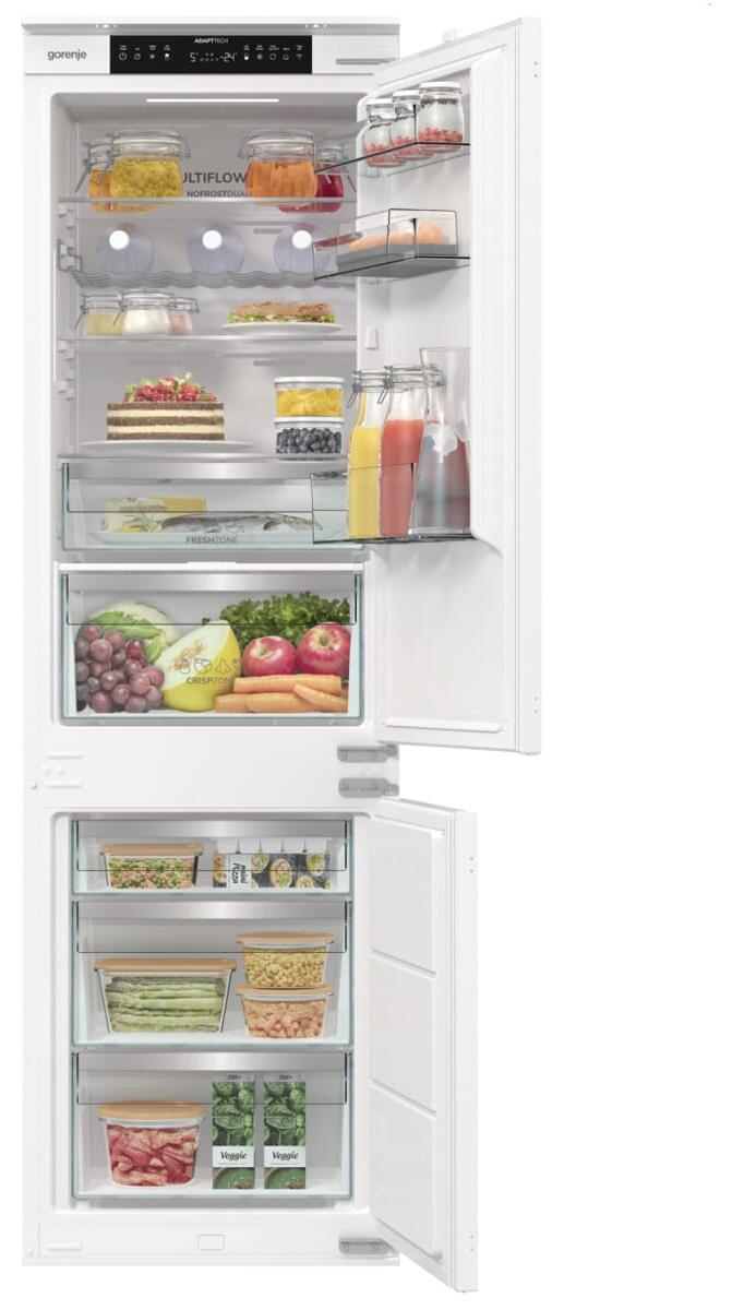 Gorenje G600 Einbau integriert Kühlschrank/Gefrierschrank, 177.2 x 54 x 54.5 cm, Schlepptürtechnik, 252 l, SN-T, 6 kg/24h, D, Fresh Zone Fach, Weiß
