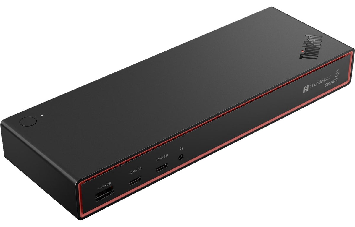 Lenovo ThinkPad Thunderbolt 5 Smart Dock 7500, Kabelgebunden, Thunderbolt 5, 180 W, 2500 Mbit/s, Schwarz, Eclipse Black