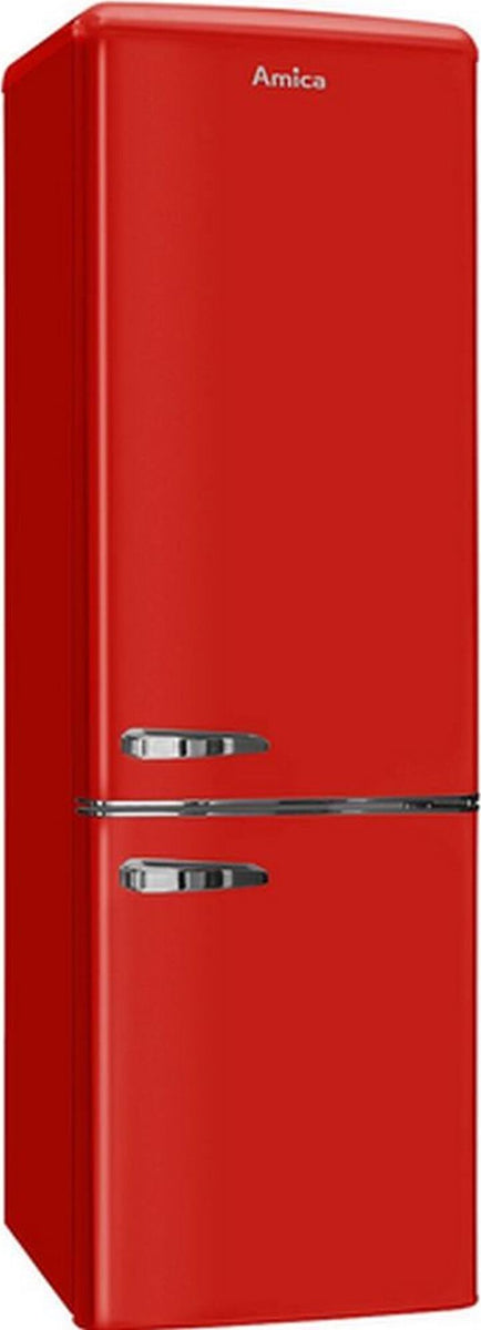 Amica KGCR 387 100 R, Kühl-/Gefrierkombination im Retro Design, 181 cm Höhe, Chili Red,
