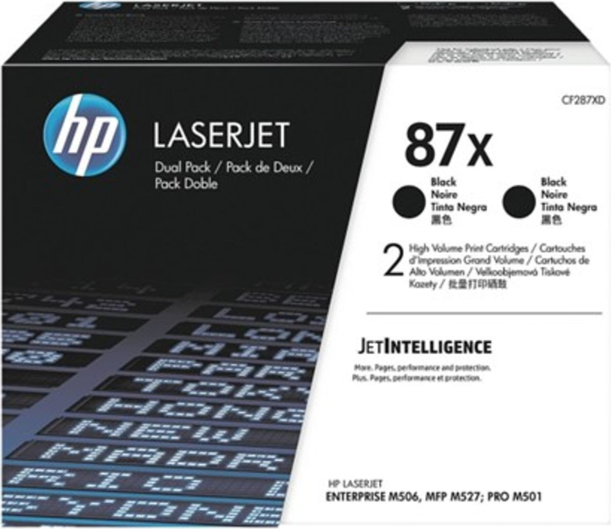 HP 87X 2er-Pack Schwarz Original LaserJet Tonerkartuschen mit hoher Reichweite, 36000 Seiten, Schwarz, 2 Stück(e)