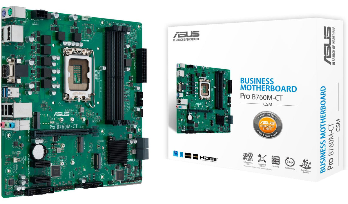 Asus 90Mb1Dy0-M0Eayc Pro B760M-Ct-Csm//Lga1700,B760,Usb3.2G1,Ddr5,Tpm2.0,Mb