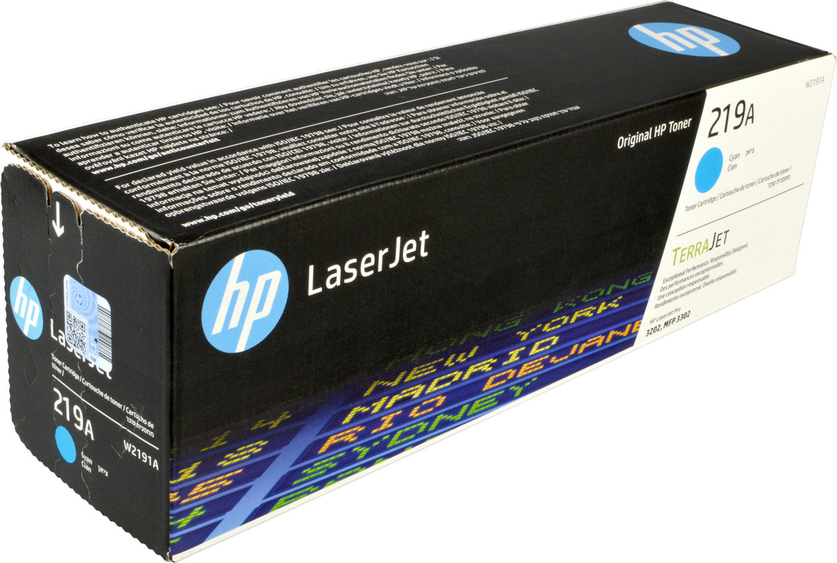 HP 219A Cyan Original LaserJet-Tonerkartusche, 1200 Seiten, 0 Seiten, Cyan, 1 Stück(e)