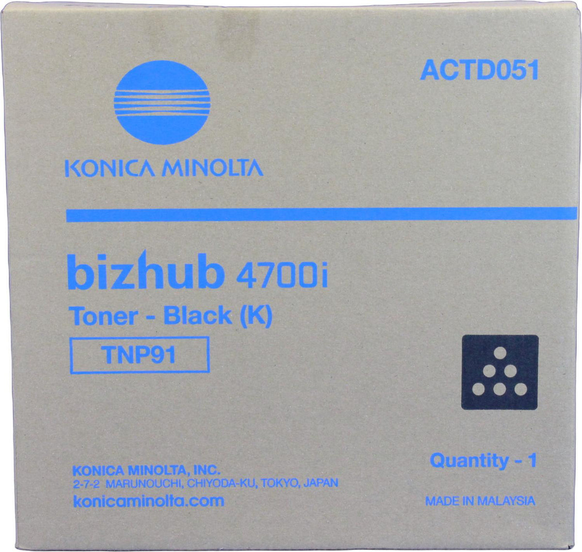 Konica Minolta TNP-91 Tonerkartusche ACTD051 Schwarz für Bizhub 4700i