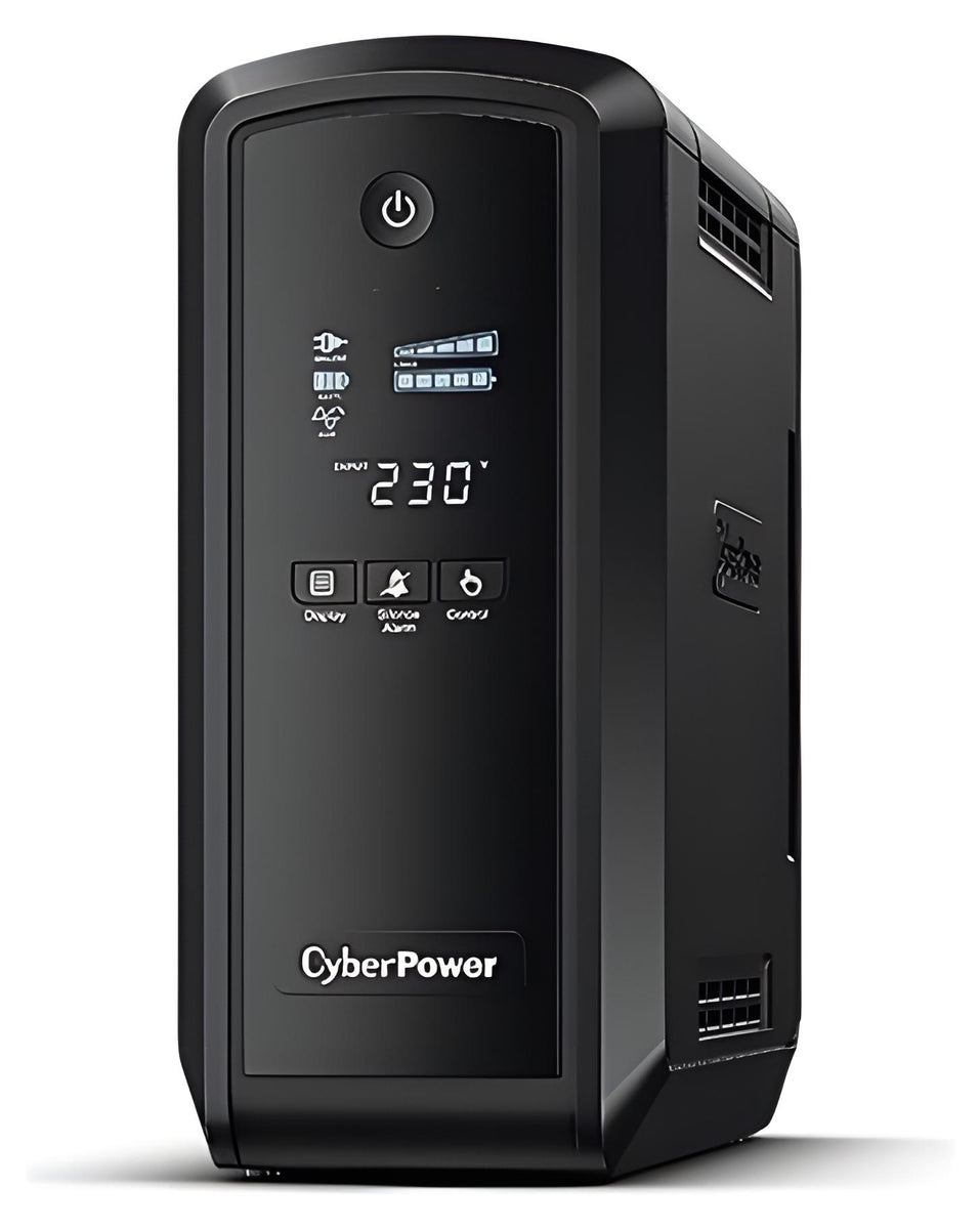 CyberPower CP550EPFCLCD Line-Interactive USV 550VA/350W Reine Sinuswelle, AVR, LCD, USB (HID), RS232, RJ45 Lan Protection, Ausgang (6) Schuko, Line-Interaktiv, 0,55 kVA, 350 W, Sine, 170 V, 270 V