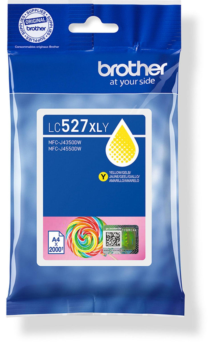 Brother LC527XLY, Hohe (XL-) Ausbeute, Gelb, Tinte auf Pigmentbasis, 1 Stück(e), 2000 Seiten, Einzelpackung