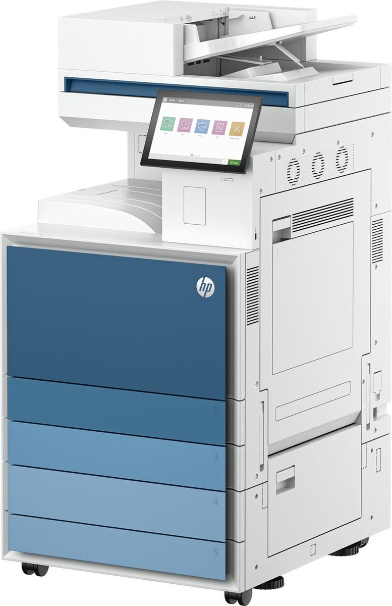 HP LaserJet Enterprise 8601dn Multifunction Schwarzweiß Drucker, Nur Ethernet; Duplex; Kopierer, Scanner, Laser, Monodruck, 1200 x 1200 DPI, A3, Direktdruck, Blau, Weiß
