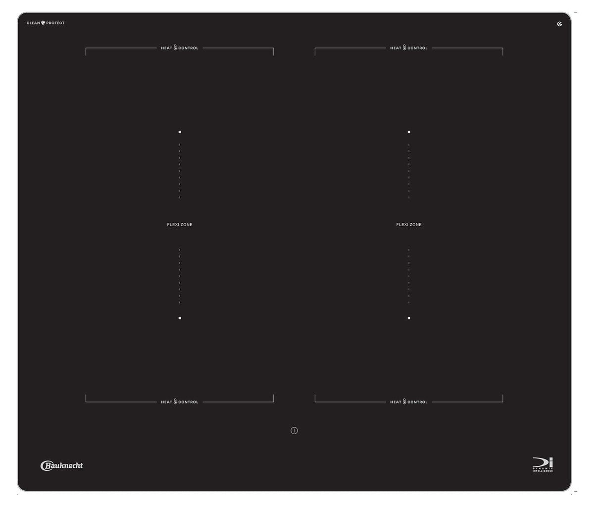 Bauknecht BTX6019DCA, Schwarz, Integriert, 60 cm, Zonen-Induktionskochfeld, Keramik, 4 Zone(n)