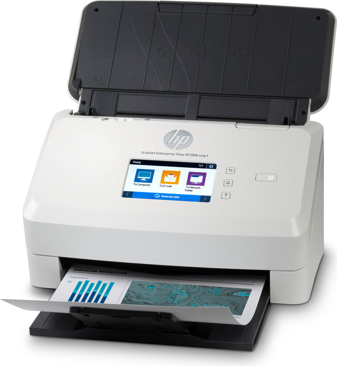 HP Scanjet Enterprise Flow N7000, 216 x 3098 mm, 600 x 600 DPI, 48 Bit, 24 Bit, Scanner mit Vorlageneinzug, Weiß