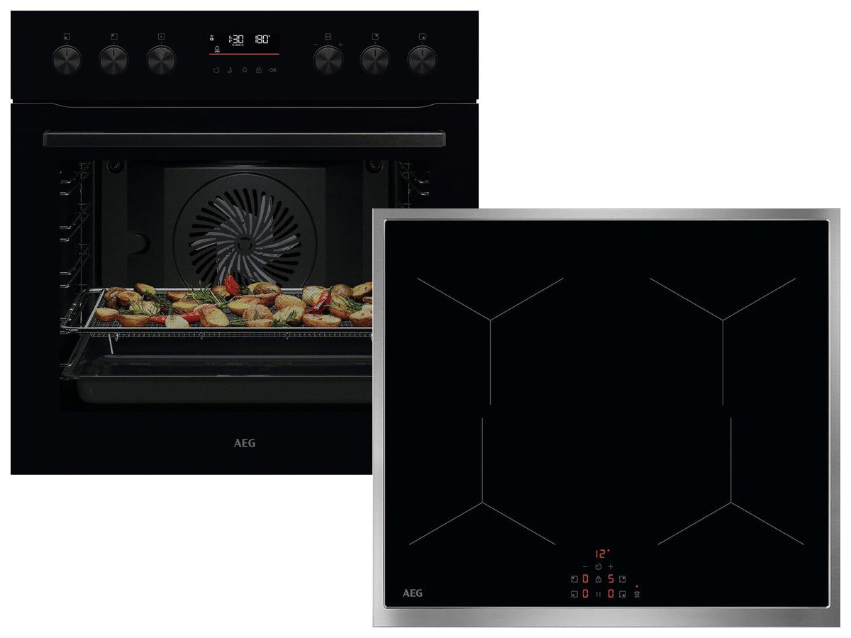 AEG AH53B Set Pyrolyse Herd OU5PE40AK + Induktionskochfeld OIX64A00XB