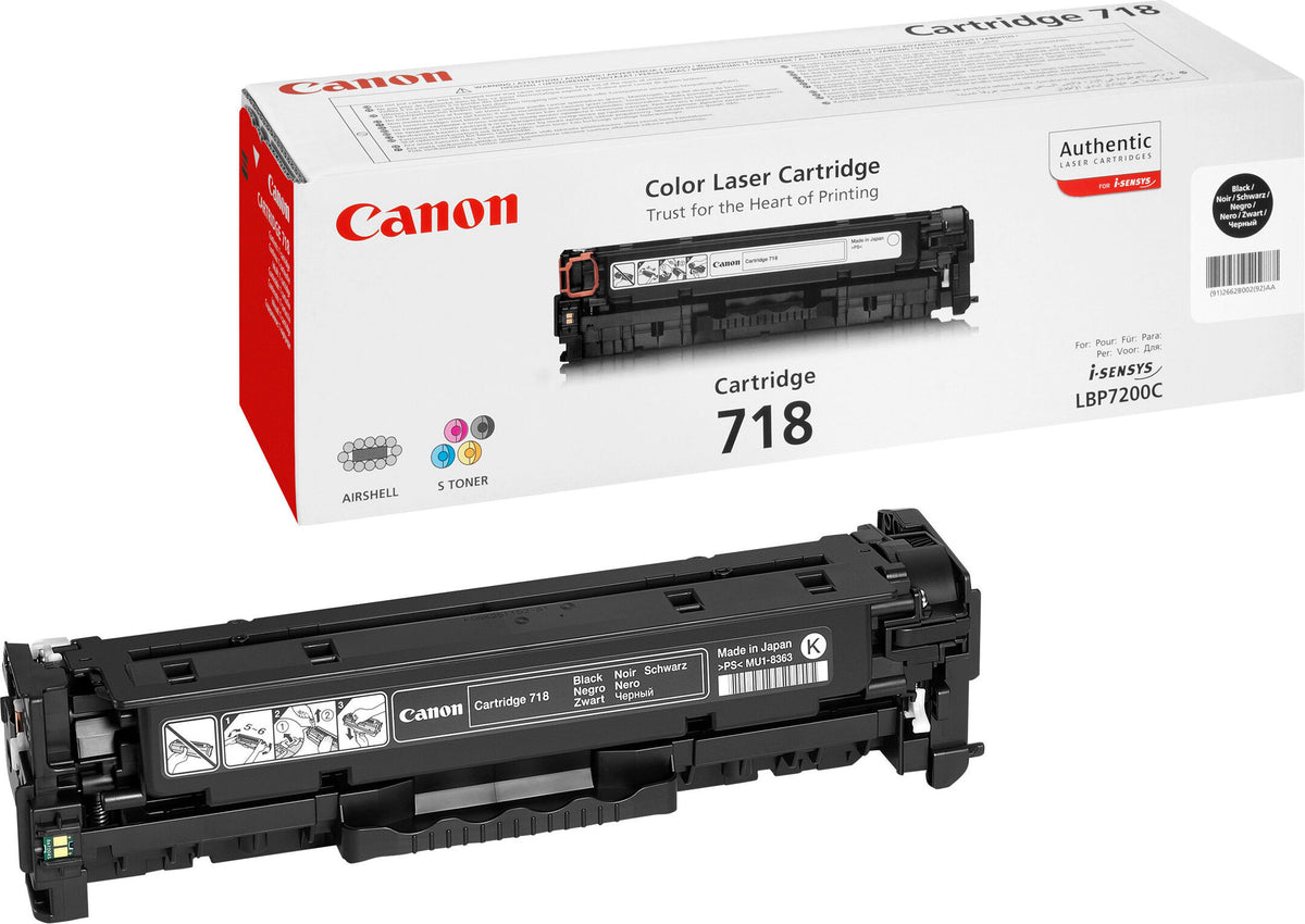 Canon CRG-718 Bk, 3400 Seiten, Schwarz, 1 Stück(e)
