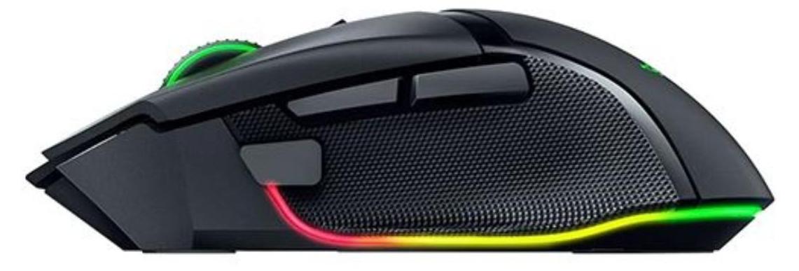 Razer Basilisk V3 Pro, Rechts, Optisch, RF Wireless + Bluetooth + USB Type-C, 30000 DPI, Schwarz