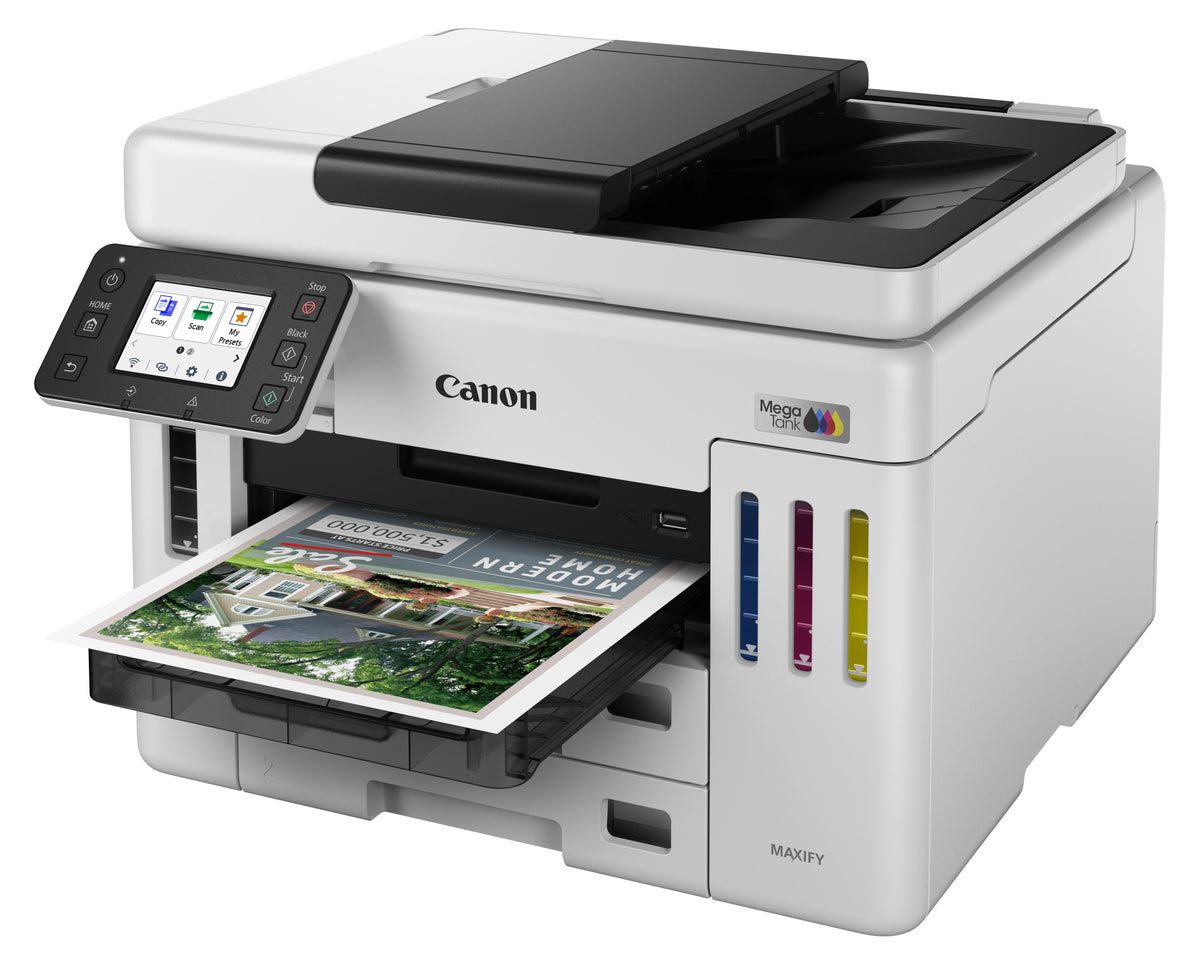 Canon MAXIFY GX7150, Tintenstrahl, Farbdruck, 600 x 1200 DPI, A4, Direktdruck, Schwarz, Weiß