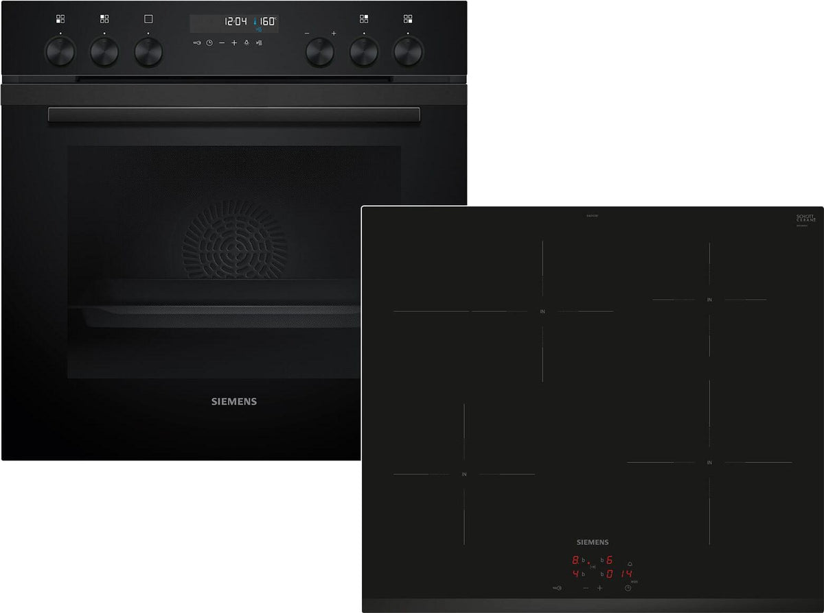 Siemens PQ522IAAB, Zonen-Induktionskochfeld, 4 Zone(n), Glaskeramik, Schwarz, Berührung, 59,2 cm