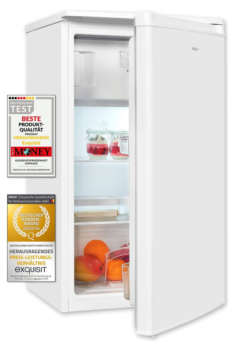 Exquisit Kühlschrank KS117-3-040D weiss | Nutzinhalt: 81 L | Mit Gefrierfach
