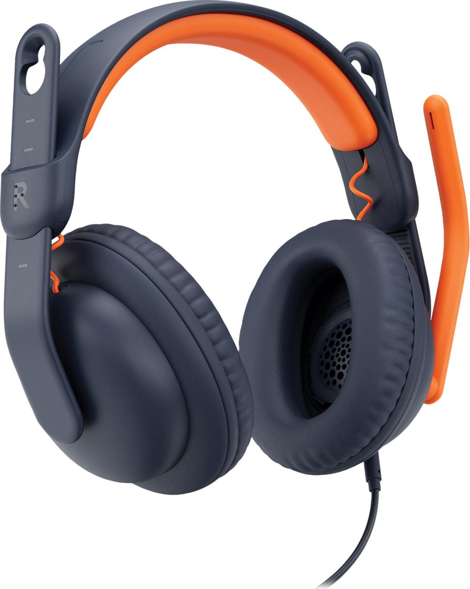 Logitech Zone Learn, Kabelgebunden, Ausbildung, 192 g, Kopfhörer, Blau, Orange