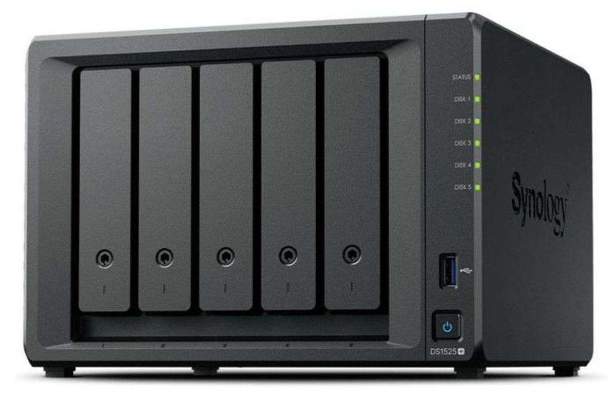 Synology DiskStation DS1525+, NAS, Ryzen Embedded, V1500B, 8 GB, DDR4, 0 TB