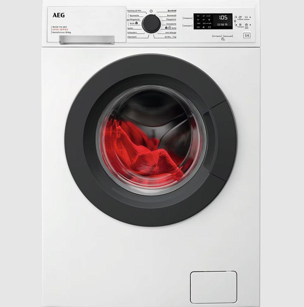 AEG LWK6A50680, Frontlader, Freistehend, Weiß, Links, LED, 52 l