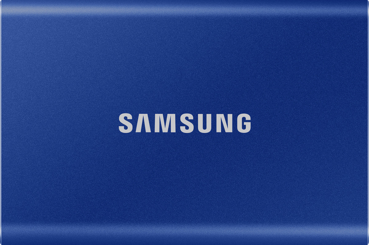 Samsung Portable SSD T7, 1 TB, USB Typ-C, 3.2 Gen 2 (3.1 Gen 2), 1050 MB/s, Passwortschutz, Blau