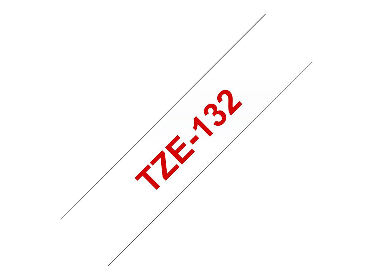 Brother TZE-132, Rot auf Transparent, TZe, Wärmeübertragung, China, 5 Jahr(e), Brother