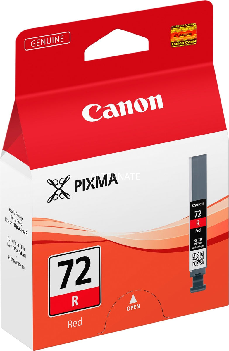 Canon PGI-72R Tinte Rot, Standardertrag, Rot, Tinte auf Pigmentbasis, 1 Stück(e), 1045 Seiten