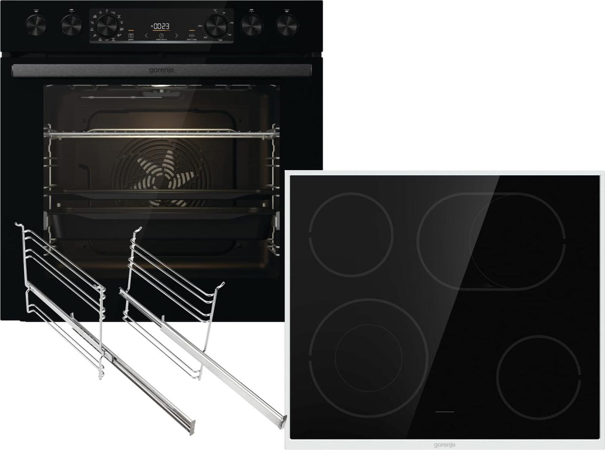 Gorenje Red Pepper Set SCB Einbauherd BCS6737E06BG + Glaskeramikkochfeld ECD643BX