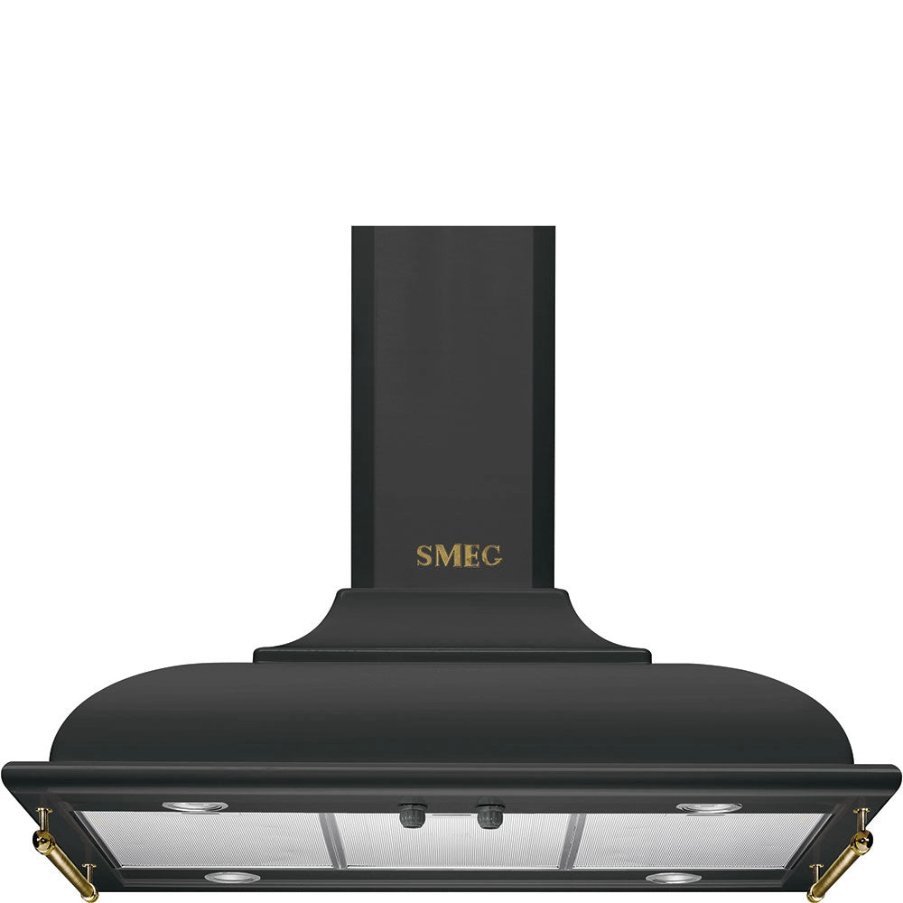Smeg KCI19AOE Inselhaube, Deckenmontage, Abluft/Umluft, max. 754 m³/h, 90 cm Breite, Metall-Filter, 4 Gebläsestufen, 65 dB