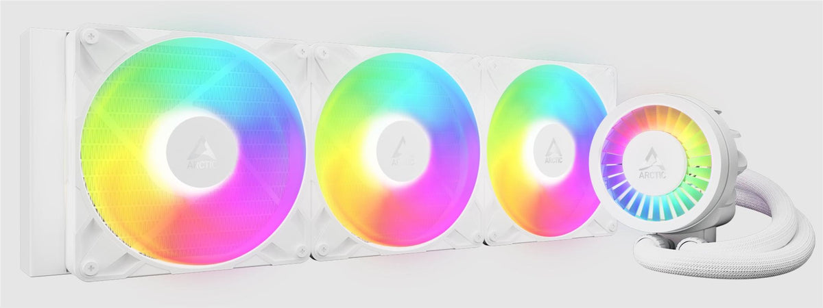 ARCTIC Liquid Freezer III Pro 420 A-RGB (White) - Multikompatibler All-in-One CPU-Wasserkühler mit A-RGB, All-in-One-Flüssigkeitskühler, 14 cm, 400 RPM, 2500 RPM, 186 m³/h, Weiß