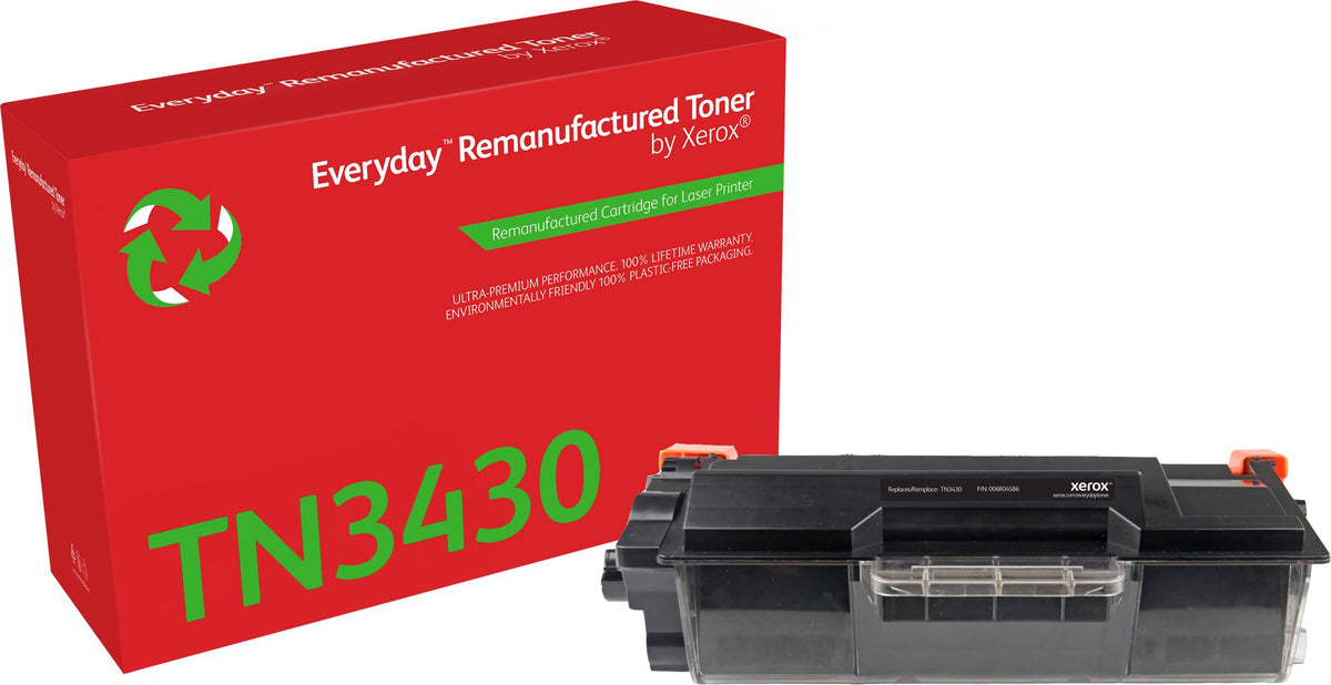 Everyday™ Mono wiederaufbereiteter Toner von , kompatibel mit Brother TN-3430, Standardkapazität, 3000 Seiten, Schwarz, 1 Stück(e)