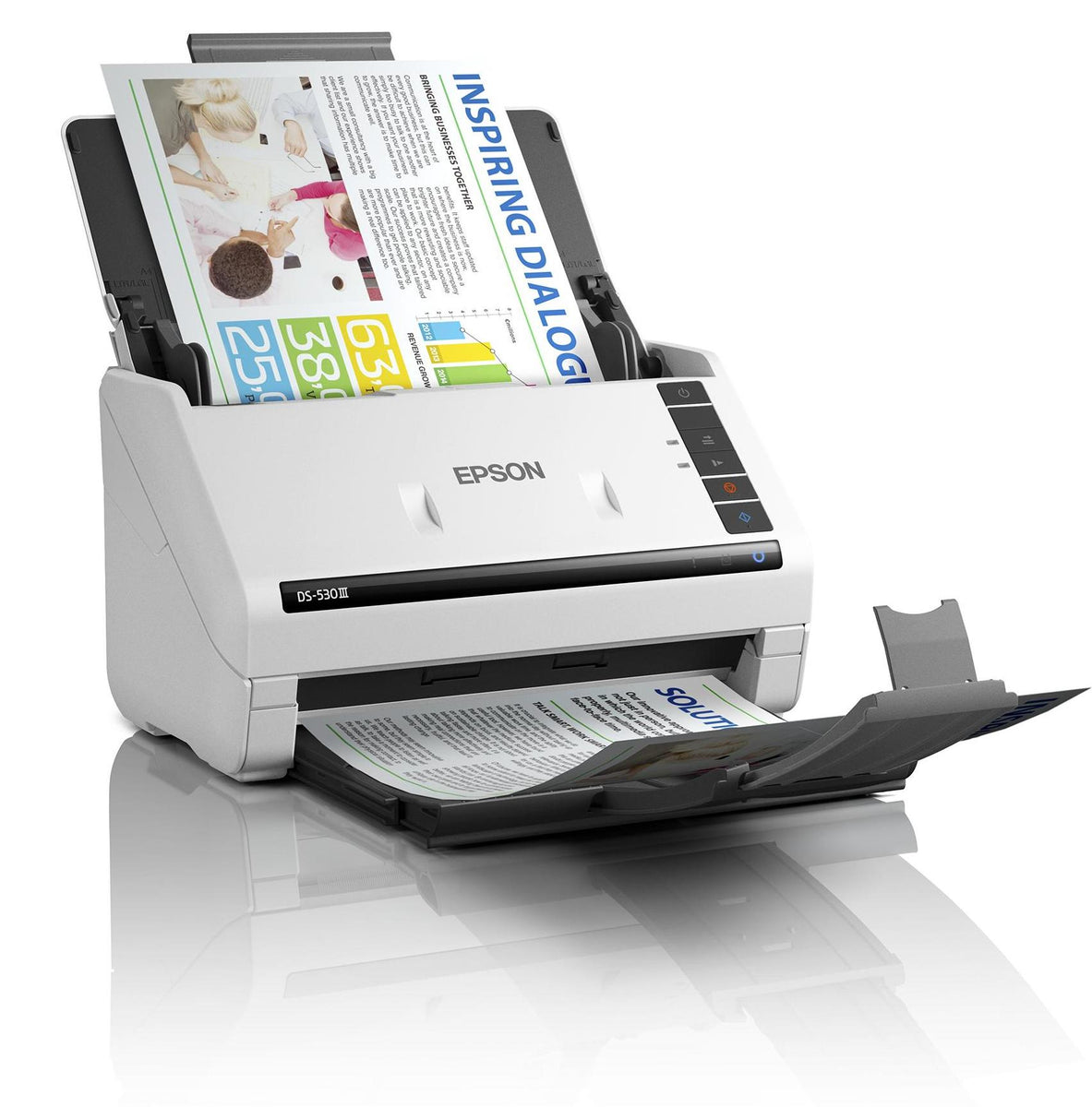 Epson WorkForce DS-530III, 215,9 x 6096 mm, 600 x 600 DPI, 30 Bit, 24 Bit, 8 Bit, 40 Seiten pro Minute