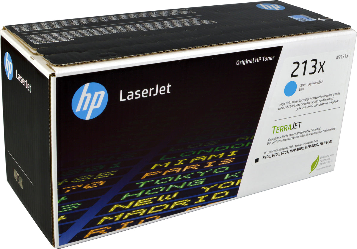HP 213X Cyan Original LaserJet-Tonerkartusche mit hoher Reichweite, 6000 Seiten, Cyan, 1 Stück(e)