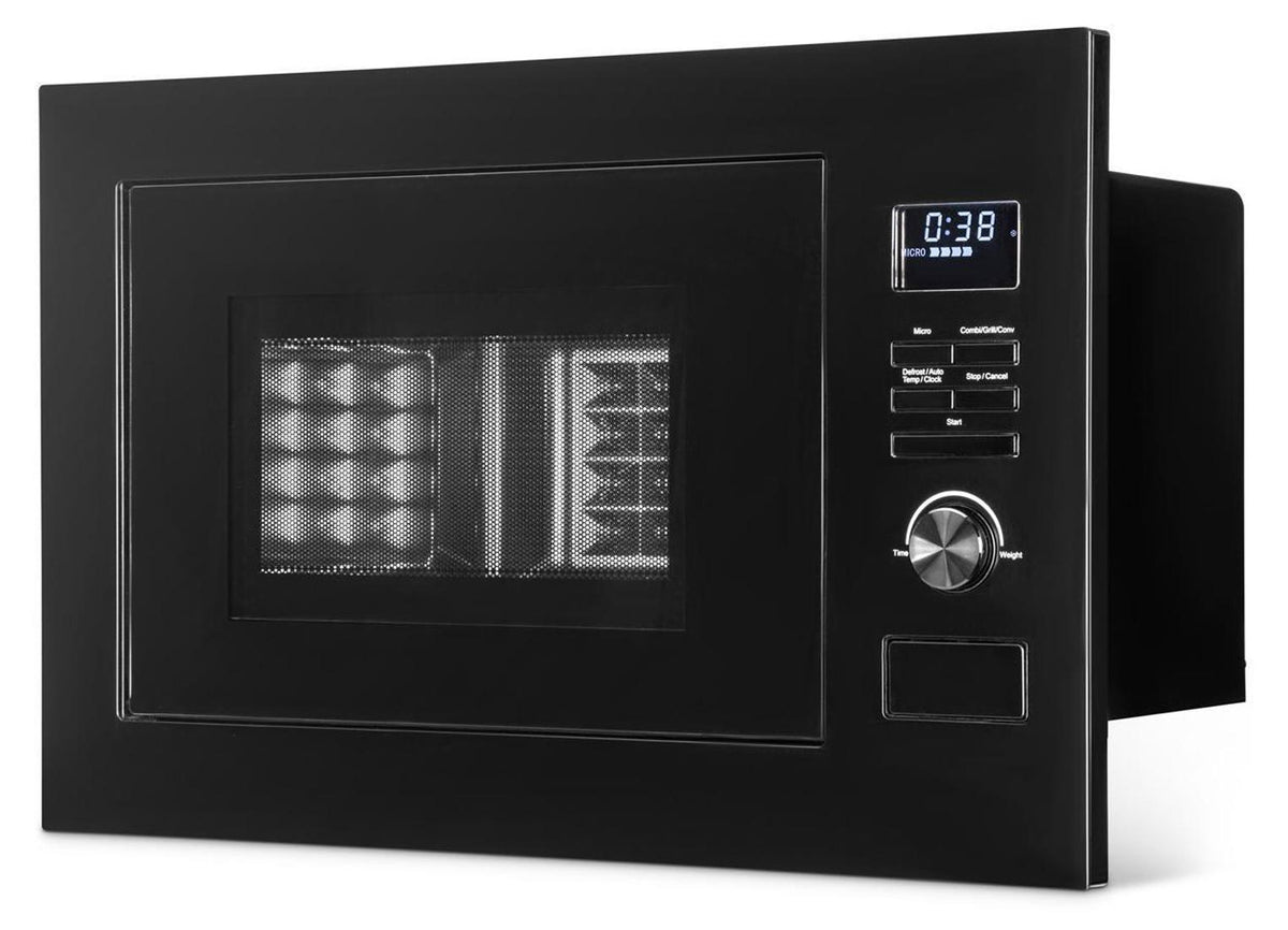 Bomann® Einbaumikrowelle mit Grill und Heißluft | 60cm | inkl. Grillrost und Drehteller | 25L Einbau Mikrowellengerät | MWG 3001 H EB schwarz